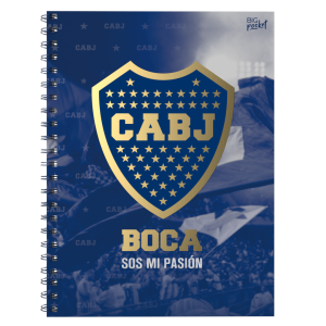 Cuaderno A4 universitario tapa dura rayado espiralado Boca PPR-BIG LIFE
