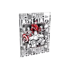 Cuaderno tapa dura rayado 16×21 Avengers blanco PPR-BIG LIFE