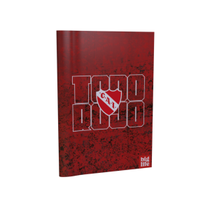 Cuaderno tapa blanda rayado 16x21 Independiente rojo PPR-BIG LIFE