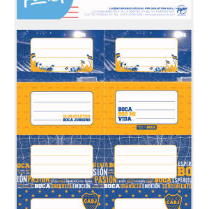 Etiqueta escolar x16u Boca PPR-BIG LIFE