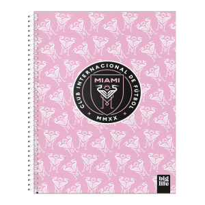 Cuaderno A4 universitario tapa blanda rayado Inter Miami PPR-BIG LIFE