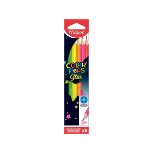 Lapices de colores fluo x6 MAPED