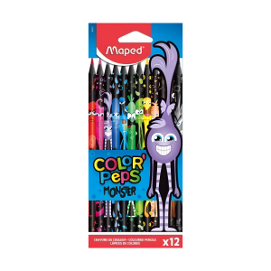 Lapices de colores Monstruo x12 MAPED