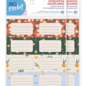 Etiqueta escolar x16u Natural PPR-BIG LIFE