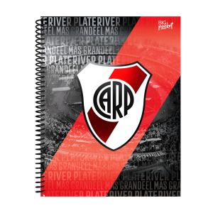 Cuaderno A4 universitario tapa blanda rayado River PPR-BIG LIFE