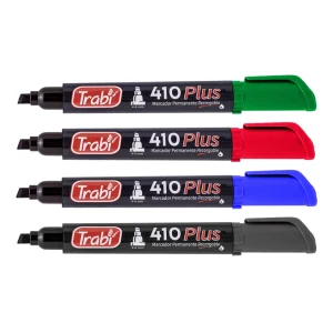 Marcador permanente 410 punta biselada TRABI