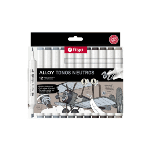 Marcador doble punta tonos neutros Alloy x12u FILGO