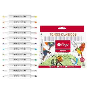Marcador doble punta Alloy Tonos Clasicos x12u FILGO