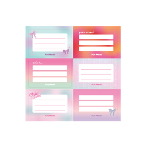 Etiqueta escolar x12u Pastel 2555 FW