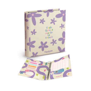 Carpera escolar 3x40 Flower pop lila TRIPULANTE