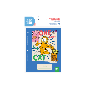 Separador escolar x6u Garfield PPR-BIG LIFE