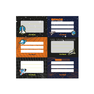 Etiqueta escolar x12u Space 2560 FW