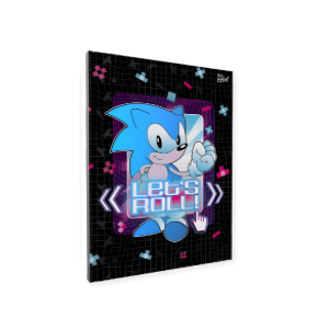 Cuaderno tapa dura rayado 16×21 Sonic negro PPR-BIG LIFE