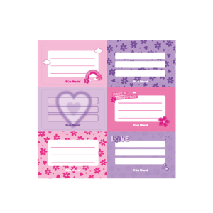 Etiqueta escolar x12u Lovely 2553 FW