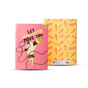 Cuaderno tapa blanda rayado 16×21 Rock microfono PPR-BIG LIFE