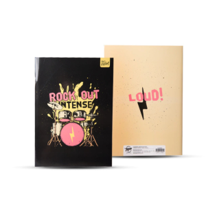 Cuaderno tapa blanda rayado 16×21 Rock bateria PPR-BIG LIFE
