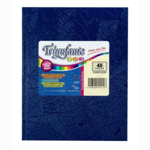 Cuaderno escolar 19×24 ABC 48h cuadriculado grande azul TRIUNFANTE