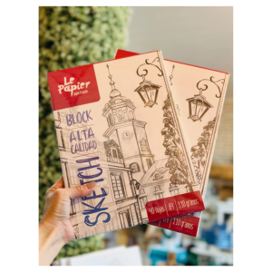 Block de dibujo A4 encolado 110g 40 hojas LE PAPIER
