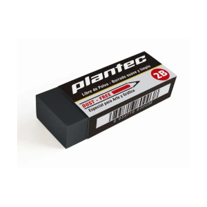 Goma escolar tecnica libre de polvo negro 2B 19427 PLANTEC