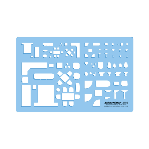Plantilla inyectada Muebles y sanitarios – esc. 1:100 y 1:50 2102 PLANTEC
