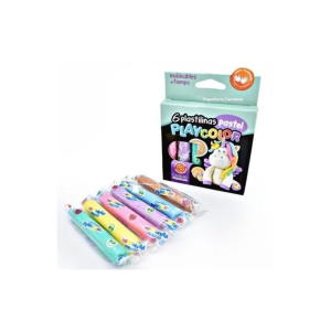 Plastilina escolar surtida pastel x6u PLAYCOLOR
