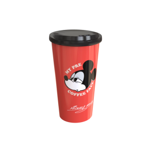Vaso tapa cafe Mickey rojo PPR-BIG LIFE