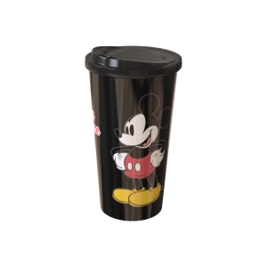 Vaso tapa cafe Mickey negro PPR-BIG LIFE