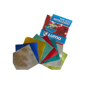 Papel glace metalizado x10 hojas LUMA