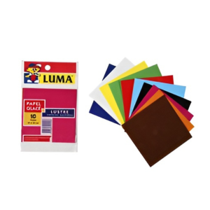Papel glace lustre x10 hojas LUMA
