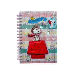 Cuaderno kit tapa dura espiralado 16x21 casa SNOOPY