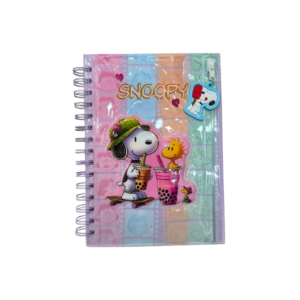 Cuaderno kit tapa dura espiralado 16x21 licuado SNOOPY